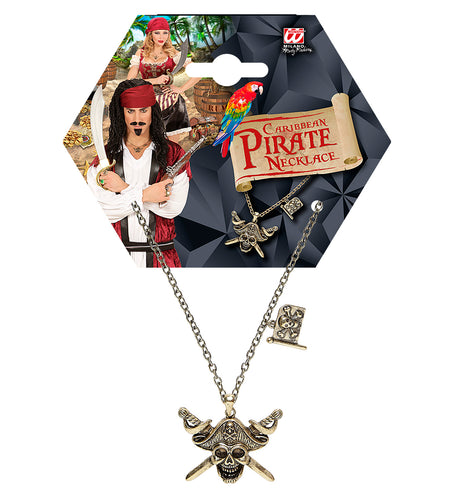 Widmann SRL Ketting piraten zwaard/vlag