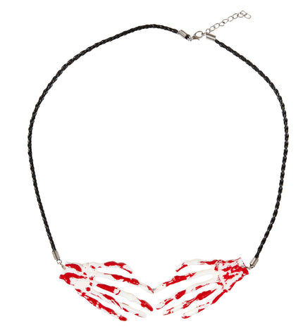 Widmann SRL Ketting skelet met bloedrige handen