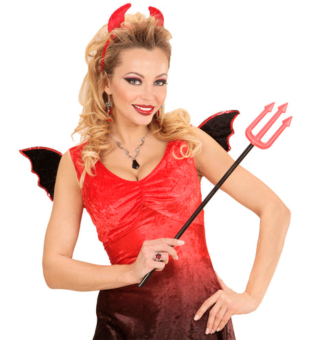 Widmann SRL Ketting vleermuis met zwarte steen