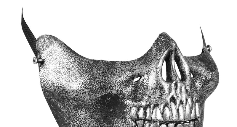 Widmann SRL Kin masker schedel skelet metallic zilver