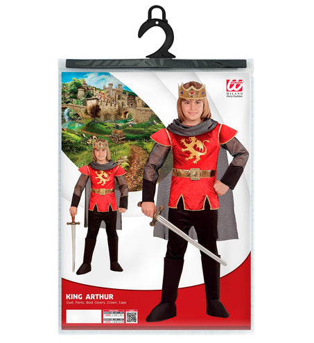 Widmann SRL King Arthur kostuum rood kinderen