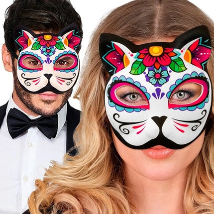 Widmann SRL Kinloos masker dag van de doden kat Mees