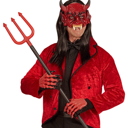 Widmann SRL Kinloos masker duivel rood