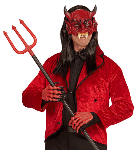 Widmann SRL Kinloos masker duivel rood