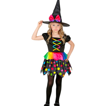 Widmann SRL Kleurrijke heksenjurk kinderen