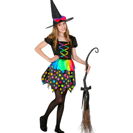 Widmann SRL Kleurrijke heksenjurk kinderen