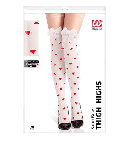 Widmann SRL Kniekous wit met hartjes