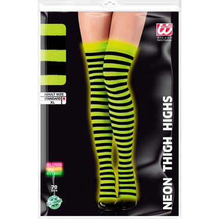 Widmann SRL Kniekousen Gestreept XL Neon Geel