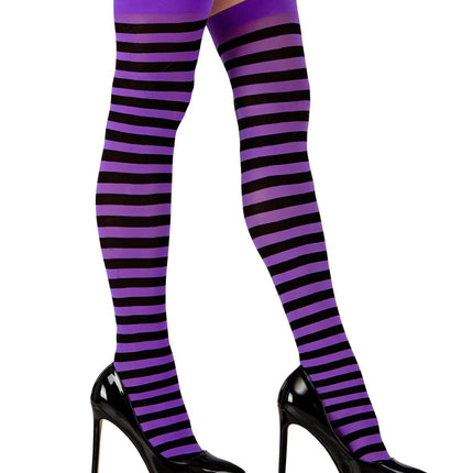 Widmann SRL Kniekousen Gestreept XL Neon Paars