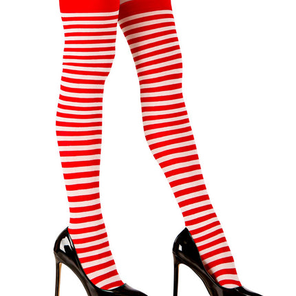 Widmann SRL Kniekousen rood wit gestreept