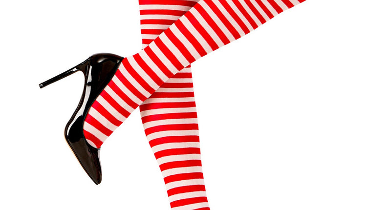 Widmann SRL Kniekousen rood wit gestreept