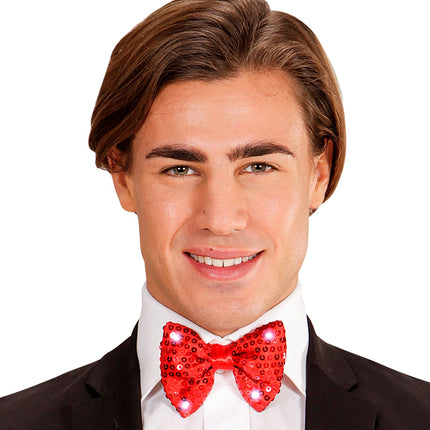 Widmann SRL Knipperende rode strikjes voor party's