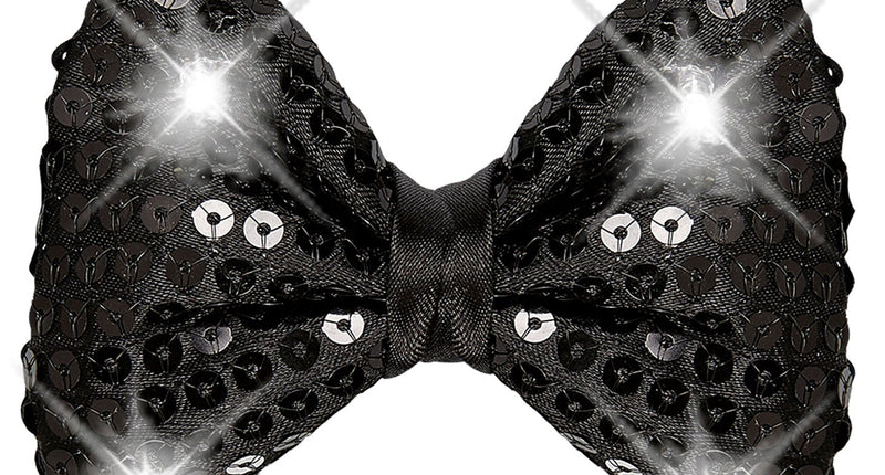 Widmann SRL Knipperende zwarte strikjes voor party's