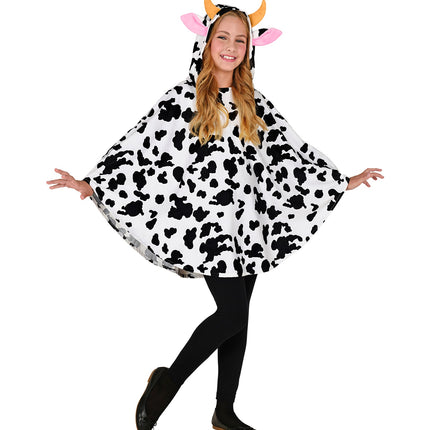 Widmann SRL Koeien poncho met muts kinderen