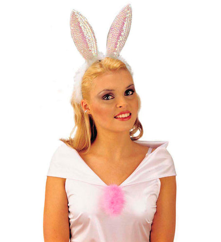 Widmann SRL Konijnen oren met veertjes