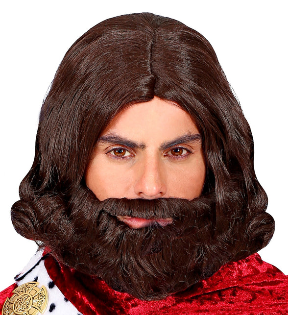 Widmann SRL Koning pruik met baard