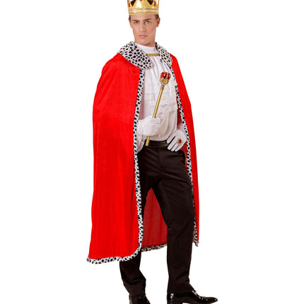 Widmann SRL Koningsmantel met kroon rood