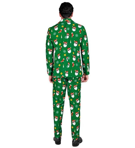 Widmann SRL Kostuum kerstmanprint Santa