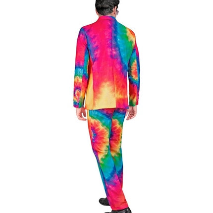 Widmann SRL Kostuum neon tie dye suit