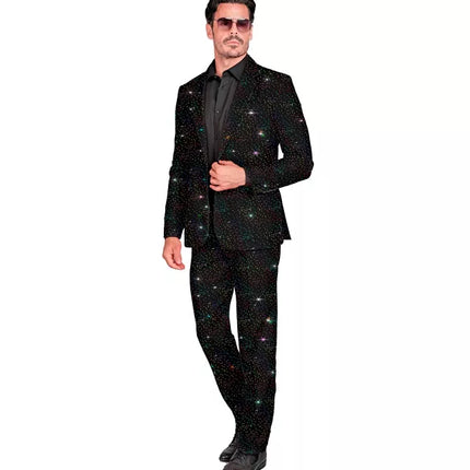 Widmann SRL Kostuum sprankelend zwart suit