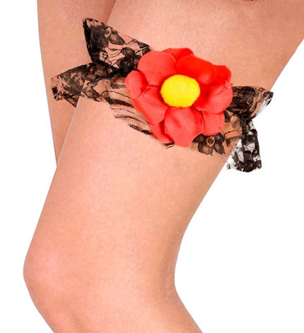 Widmann SRL Kousen band kant met bloem