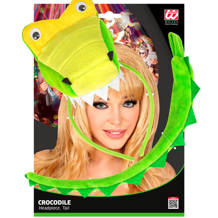 Widmann SRL Krokodil diadeem met staart