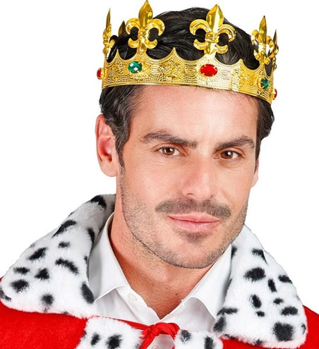 Widmann SRL Kroon metaal goud met edelstenen haarband Mats