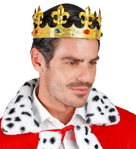 Widmann SRL Kroon metaal goud met edelstenen haarband Mats