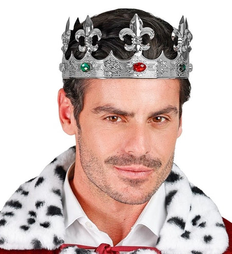 Widmann SRL Kroon metaal zilver met edelstenen haarband Yara