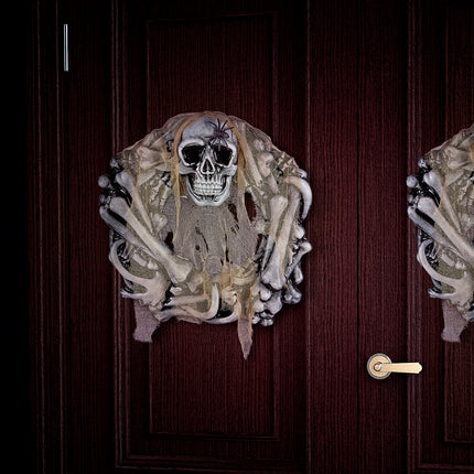 Widmann SRL Kroon schedels en botten met spinnen 50cm