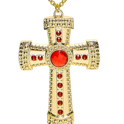 Widmann SRL Kruis met edelsteen aan ketting