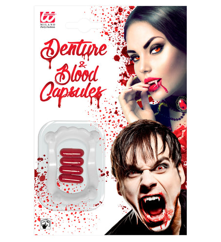 Widmann SRL Kunstgebit met 4 bloedcapsules