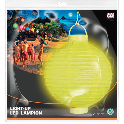 Widmann SRL Lampion Met Licht 30Cm Geel