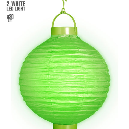 Widmann SRL Lampion Met Licht 30Cm Groen