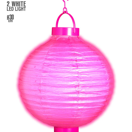 Widmann SRL Lampion Met Licht 30Cm Roze