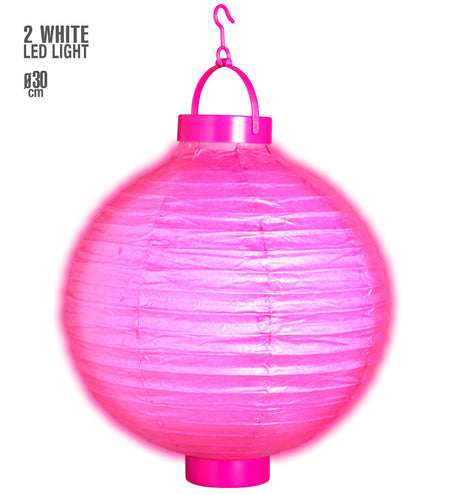 Widmann SRL Lampion Met Licht 30Cm Roze