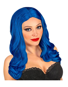 Widmann SRL Lange pruik blauw roxy