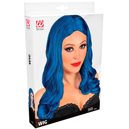 Widmann SRL Lange pruik blauw roxy