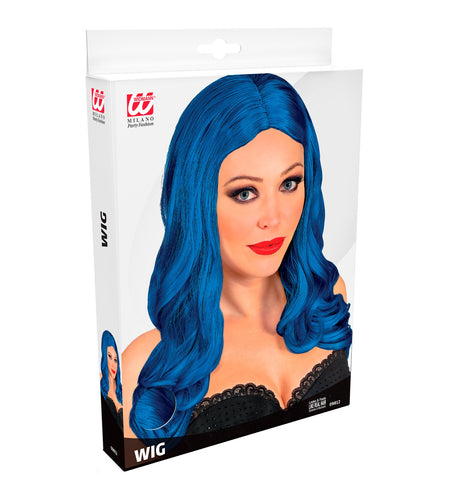 Widmann SRL Lange pruik blauw roxy