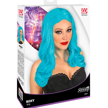 Widmann SRL Lange pruik roxy licht blauw