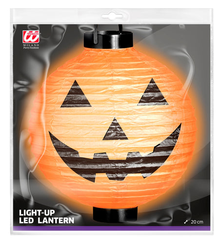 Widmann SRL Lantaarn pompoen led licht incl. batterij 20 cm