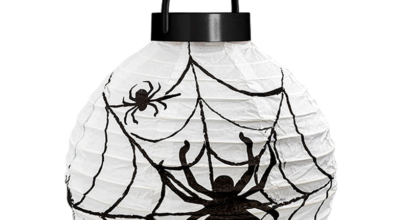 Widmann SRL Lantaarn spinnenweb led licht incl batterij 20 cm