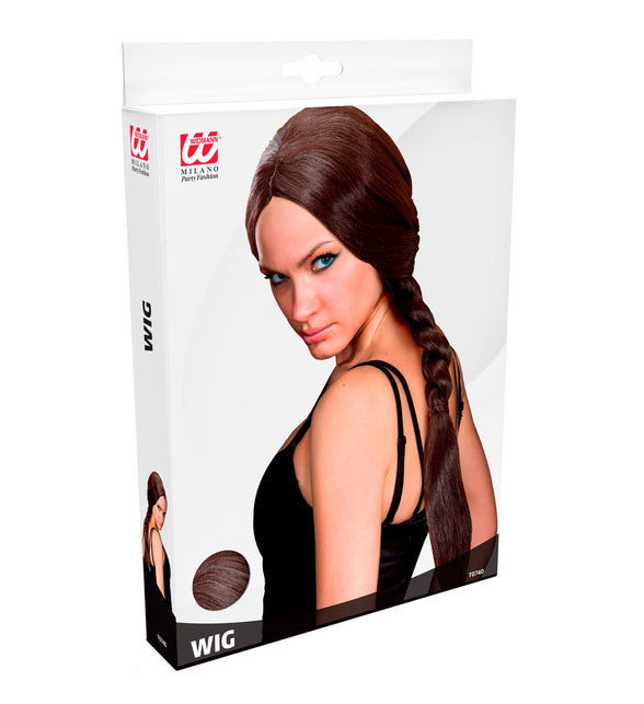 Widmann SRL Lara Croft Tomb raider pruik bruin