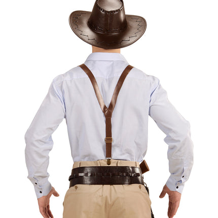 Widmann SRL Lederlook bretels voor party's