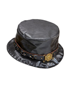 Widmann SRL Lederlook hoge hoed met bandje