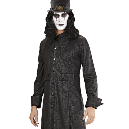 Widmann SRL Lederlook hoge hoed met bandje