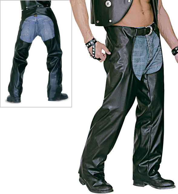 Widmann SRL Lederlook rock 'n roll broek met zwarte chaps