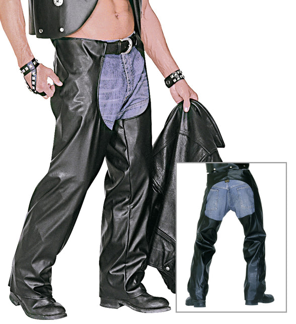 Widmann SRL Lederlook rock 'n roll broek met zwarte chaps