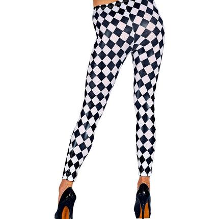 Widmann SRL Legging geruit zwart wit