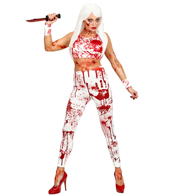 Widmann SRL Legging met bloed halloween